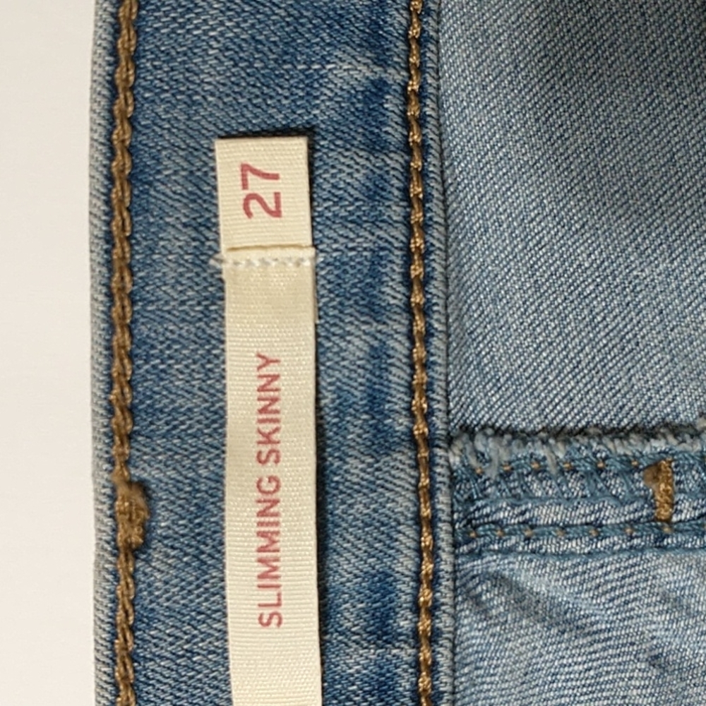 Levi's slimming skinny ligth blue womens jeans size 27 - Picture 6 of 11